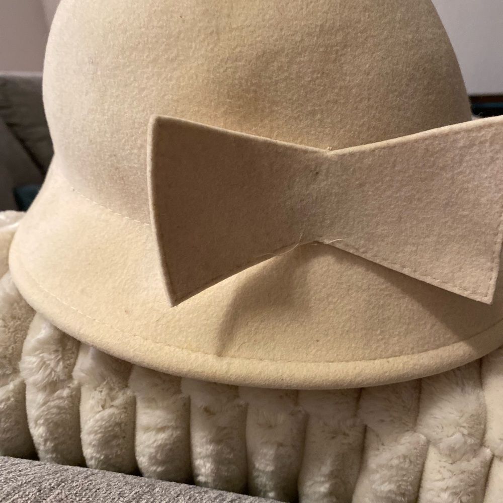 100% Wool White Hat